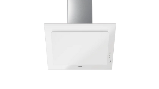 Hota cu design vertical, DVT 68660 TBS WH, 60 cm, sistem de extractie dual