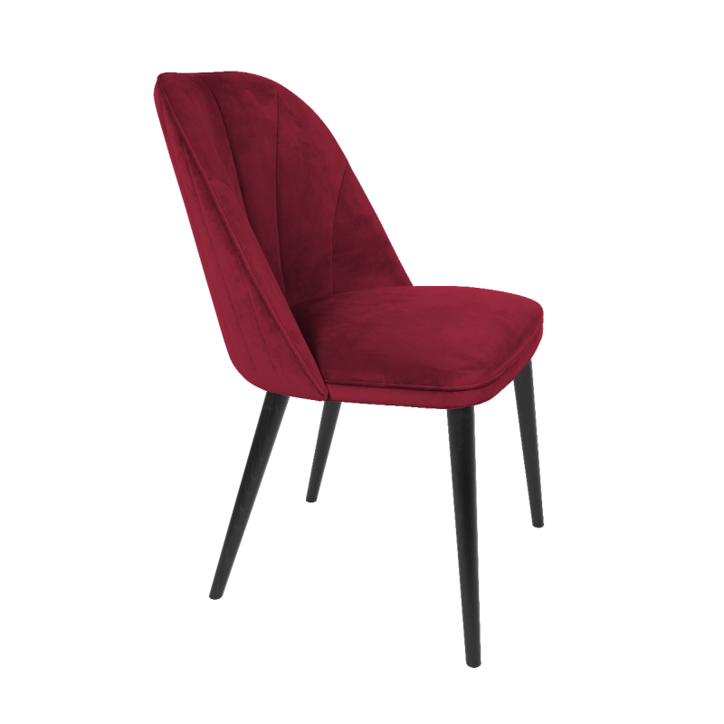 Scaun de catifea Celine Lines, Electric Red