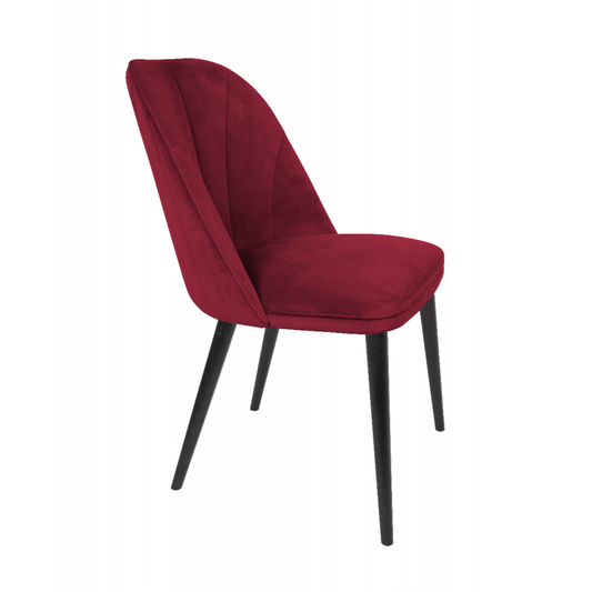 Scaun de catifea Celine Lines, Electric Red