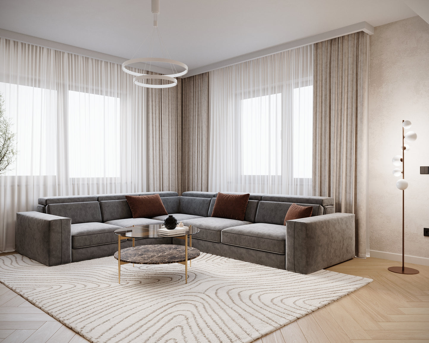 Canapea ASTOR modular, material categoria B.O parte cu 2 sezuturi va fi fixa, coltul si partea cu 2 sezuturi extensibile