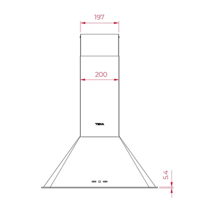 Hota semineu  DOS 90.2 VN, 90 cm, forma piramida