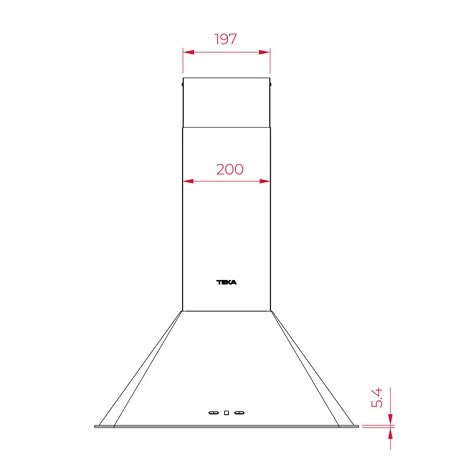 Hota semineu  DOS 60.2 VN ,60 cm ,forma piramida