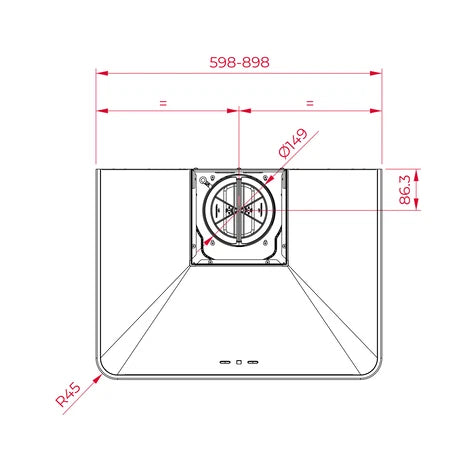 Hota semineu  DOS 60.2 VN ,60 cm ,forma piramida