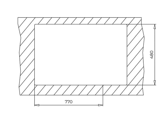 Chiuvetă FORSQUARE 72.40 TG BLACK Tegranite+, 1 cuvă, instalare Inset