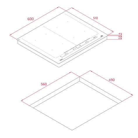 Plită electrică cu inducţie IZF 68700, 60 cm, FLEX DirectSense cu sistem de inducție Full FLEX şi senzori de temperatură