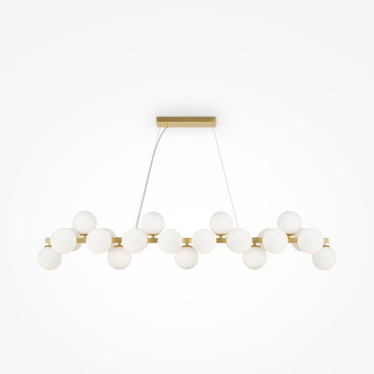 Lustra Maytoni Dallas, alama, sticla opal, 25XG9, L.123 cm, MOD547PL-25BS