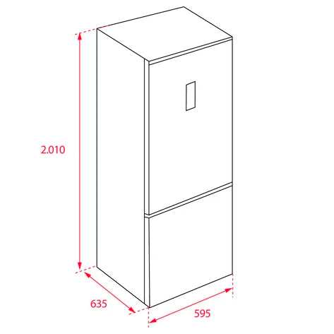 Combină frigorifică Free Standing NFL 430 S E-INOX, Full No Frost, clasă energetică: E, 200 cm