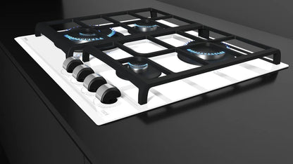 Plita pe gaz  GZC 64321 WHITE, 60 cm, cu 4 zone de preparare