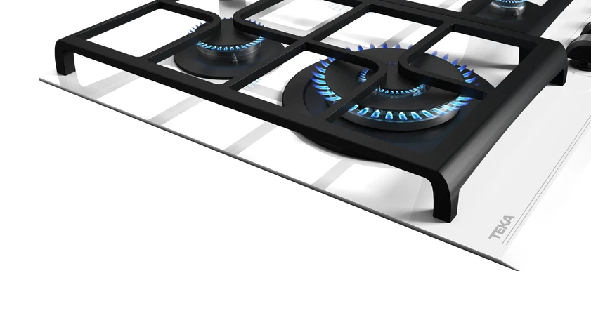 Plita pe gaz  GZC 64321 WHITE, 60 cm, cu 4 zone de preparare