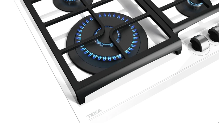 Plita pe gaz  GZC 64321 WHITE, 60 cm, cu 4 zone de preparare