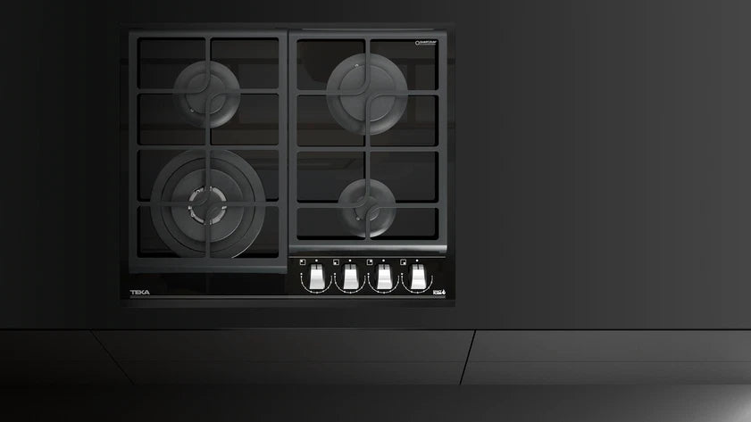 Plită pe gaz din cristal GZC 64320 XBC, 60 cm, cu sistem ExactFlame şi muchie frontală faţetată