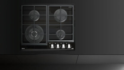 Plită pe gaz din cristal GZC 64320 XBC, 60 cm, cu sistem ExactFlame şi muchie frontală faţetată