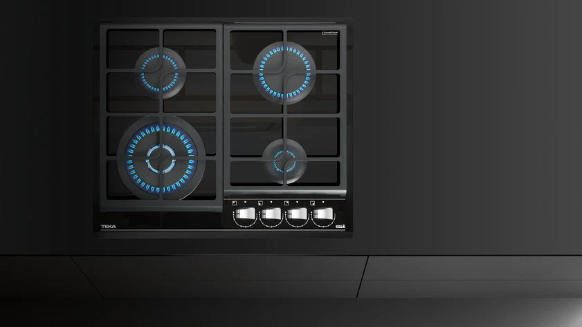 Plită pe gaz din cristal GZC 64320 XBC, 60 cm, cu sistem ExactFlame şi muchie frontală faţetată