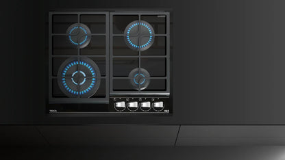 Plită pe gaz din cristal GZC 64320 XBC, 60 cm, cu sistem ExactFlame şi muchie frontală faţetată