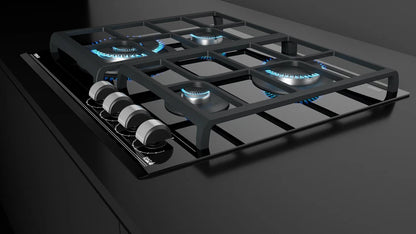 Plită pe gaz din cristal GZC 64320 XBC, 60 cm, cu sistem ExactFlame şi muchie frontală faţetată