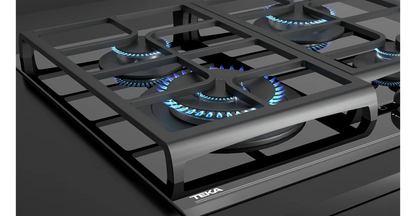 Plită pe gaz din cristal GZC 64320 XBC, 60 cm, cu sistem ExactFlame şi muchie frontală faţetată