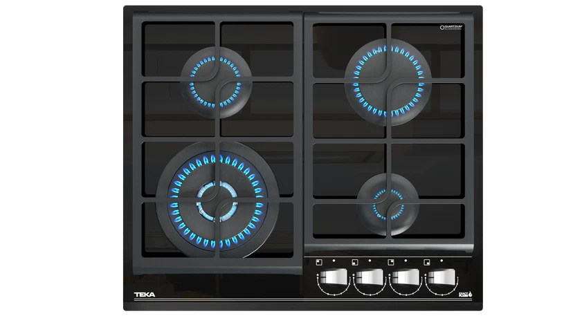 Plită pe gaz din cristal GZC 64320 XBC, 60 cm, cu sistem ExactFlame şi muchie frontală faţetată