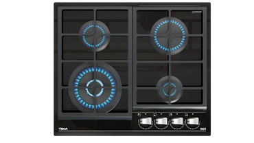 Plită pe gaz din cristal GZC 64320 XBC, 60 cm, cu sistem ExactFlame şi muchie frontală faţetată