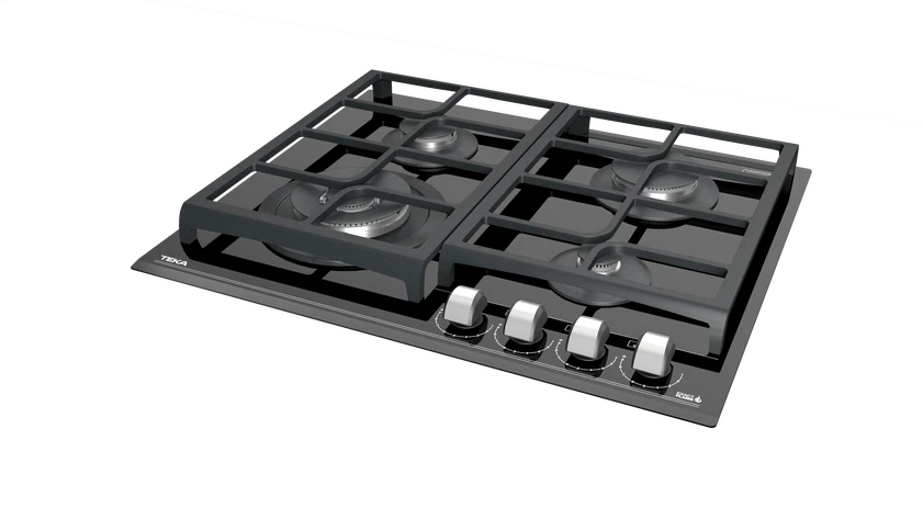 Plită pe gaz din cristal GZC 64320 XBC, 60 cm, cu sistem ExactFlame şi muchie frontală faţetată