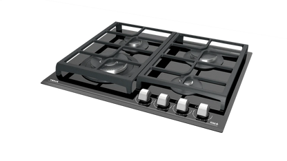 Plită pe gaz din cristal GZC 64320 XBC, 60 cm, cu sistem ExactFlame şi muchie frontală faţetată