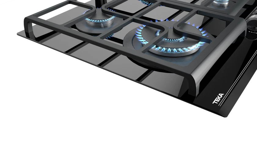 Plită pe gaz din cristal GZC 64320 XBC, 60 cm, cu sistem ExactFlame şi muchie frontală faţetată