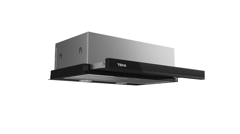 Hotă telescopică CNL 6415 PLUS BLACK, panou frontal de culoare neagră, 2 trepte putere + 1 Turbo, Motor EcoPower