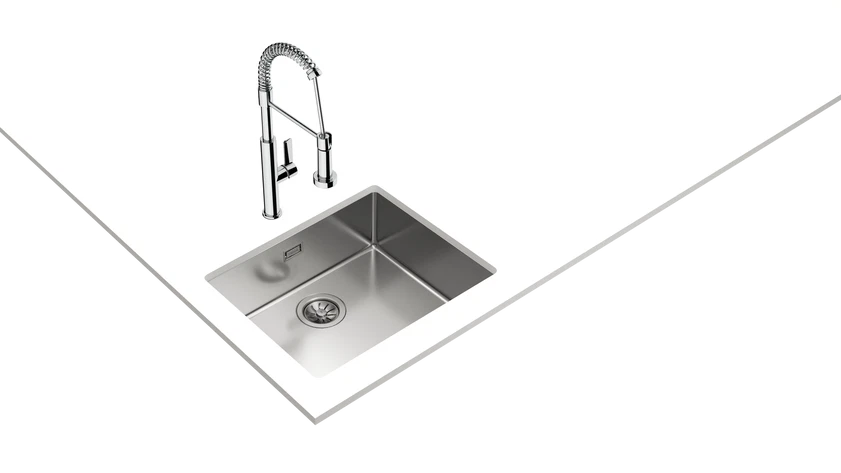 Chiuvetă "PureLine” din inox BE LINEA RS15 50.40, 1 cuvă, instalare Undermount