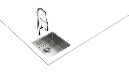 Chiuvetă "PureLine” din inox BE LINEA RS15 40.40, 1 cuvă, instalare Undermount