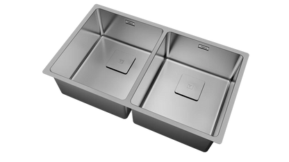 Chiuvetă "PureLine” din inox FLEXLINEA RS15 2B 740, 2 cuve, instalare Undermount, Top & Flush