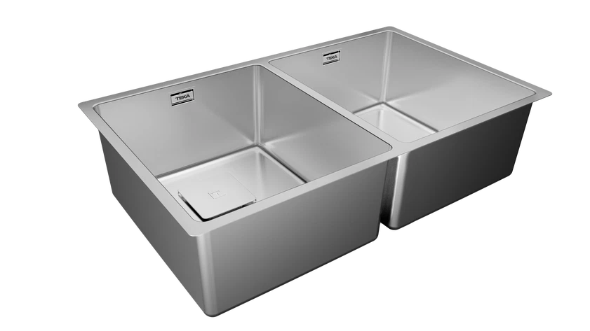 Chiuvetă "PureLine” din inox FLEXLINEA RS15 2B 740, 2 cuve, instalare Undermount, Top & Flush