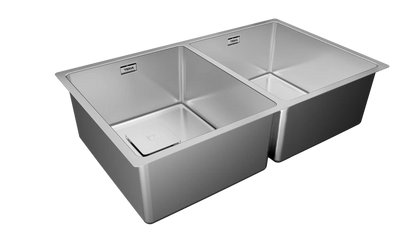 Chiuvetă "PureLine” din inox FLEXLINEA RS15 2B 740, 2 cuve, instalare Undermount, Top & Flush