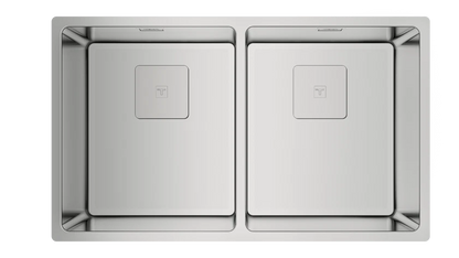 Chiuvetă "PureLine” din inox FLEXLINEA RS15 2B 740, 2 cuve, instalare Undermount, Top & Flush