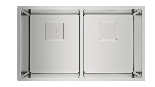 Chiuvetă "PureLine” din inox FLEXLINEA RS15 2B 740, 2 cuve, instalare Undermount, Top & Flush