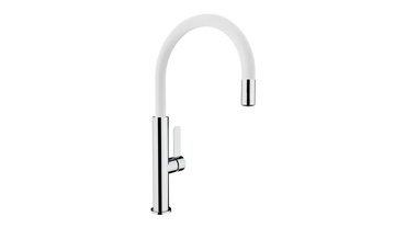 Baterie de bucătărie cu ţeavă înaltă şi aerator anticalcar FOT 995 WHITE