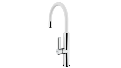 Baterie de bucătărie cu ţeavă înaltă şi aerator anticalcar FOT 995 WHITE