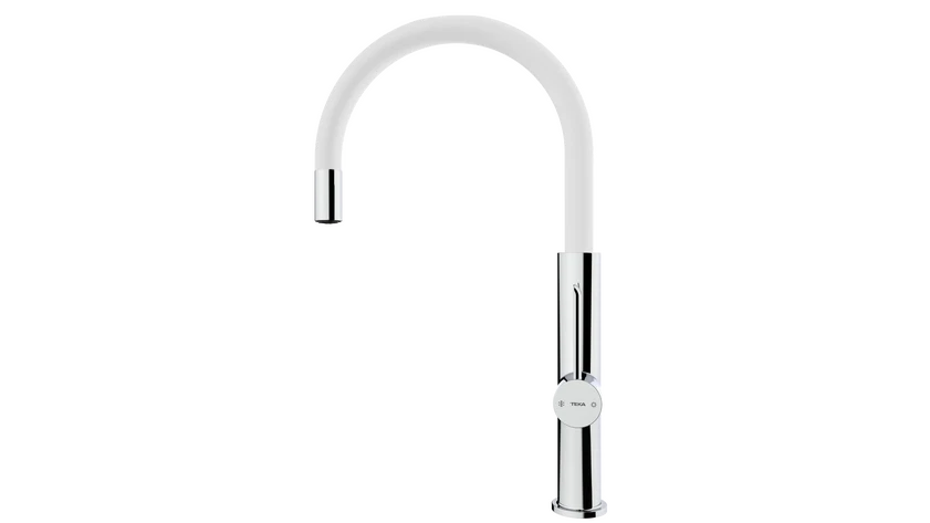 Baterie de bucătărie cu ţeavă înaltă şi aerator anticalcar FOT 995 WHITE