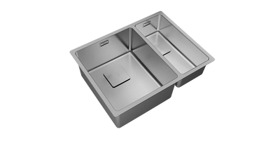 Chiuvetă "PureLine” din inox FLEXLINEA RS15 2B 580, 2 cuve, instalare Undermount, Top & Flush