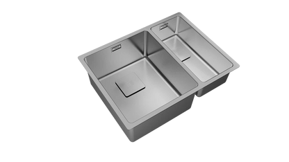 Chiuvetă "PureLine” din inox FLEXLINEA RS15 2B 580, 2 cuve, instalare Undermount, Top & Flush
