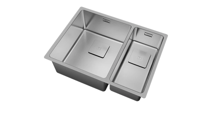 Chiuvetă "PureLine” din inox FLEXLINEA RS15 2B 580, 2 cuve, instalare Undermount, Top & Flush