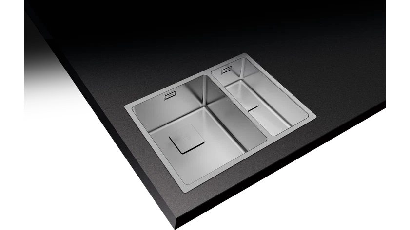 Chiuvetă "PureLine” din inox FLEXLINEA RS15 2B 580, 2 cuve, instalare Undermount, Top & Flush
