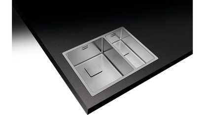 Chiuvetă "PureLine” din inox FLEXLINEA RS15 2B 580, 2 cuve, instalare Undermount, Top & Flush