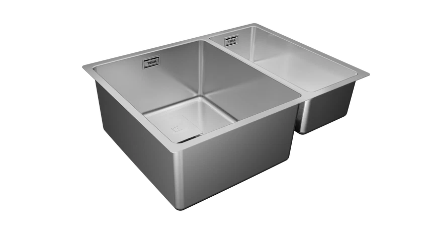 Chiuvetă "PureLine” din inox FLEXLINEA RS15 2B 580, 2 cuve, instalare Undermount, Top & Flush