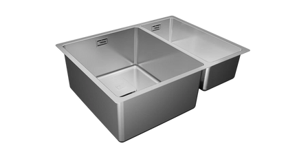 Chiuvetă "PureLine” din inox FLEXLINEA RS15 2B 580, 2 cuve, instalare Undermount, Top & Flush