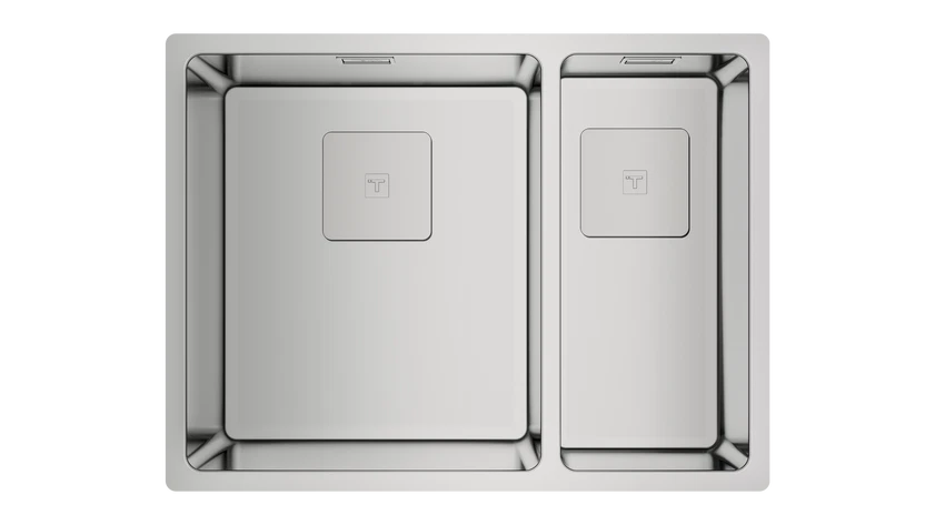 Chiuvetă "PureLine” din inox FLEXLINEA RS15 2B 580, 2 cuve, instalare Undermount, Top & Flush