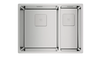 Chiuvetă "PureLine” din inox FLEXLINEA RS15 2B 580, 2 cuve, instalare Undermount, Top & Flush