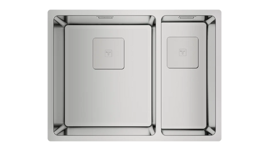 Chiuvetă "PureLine” din inox FLEXLINEA RS15 2B 580, 2 cuve, instalare Undermount, Top & Flush