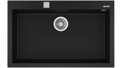 Chiuvetă FORSQUARE 72.40 TG BLACK Tegranite+, 1 cuvă, instalare Inset