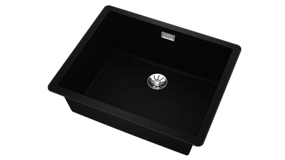 Chiuvetă RADEA 50.40 M-TG BK, Tegranite+, 1 cuvă, suprafață cu rezistență ridicată la impact, șocuri termice și temperaturi ridicate