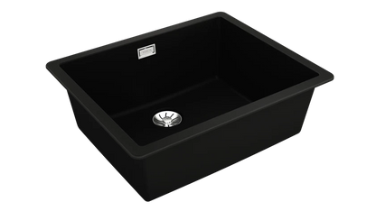 Chiuvetă RADEA 50.40 M-TG BK, Tegranite+, 1 cuvă, suprafață cu rezistență ridicată la impact, șocuri termice și temperaturi ridicate
