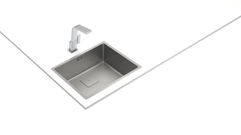 Chiuvetă din inox cu finisaj satinat FLEXLINEA RS15 50.40, tratament Fortinox ultra rezistent şi cuvă de 200 mm